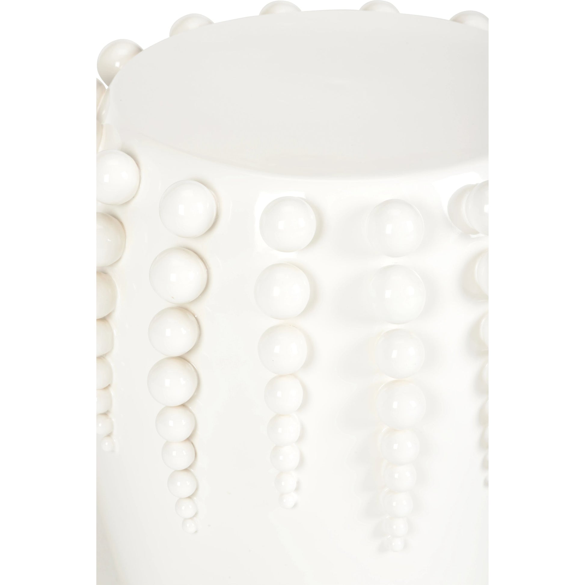 Sea Urchin Garden Seat by Chelsea House in white. Made from ceramic in a coastal style.