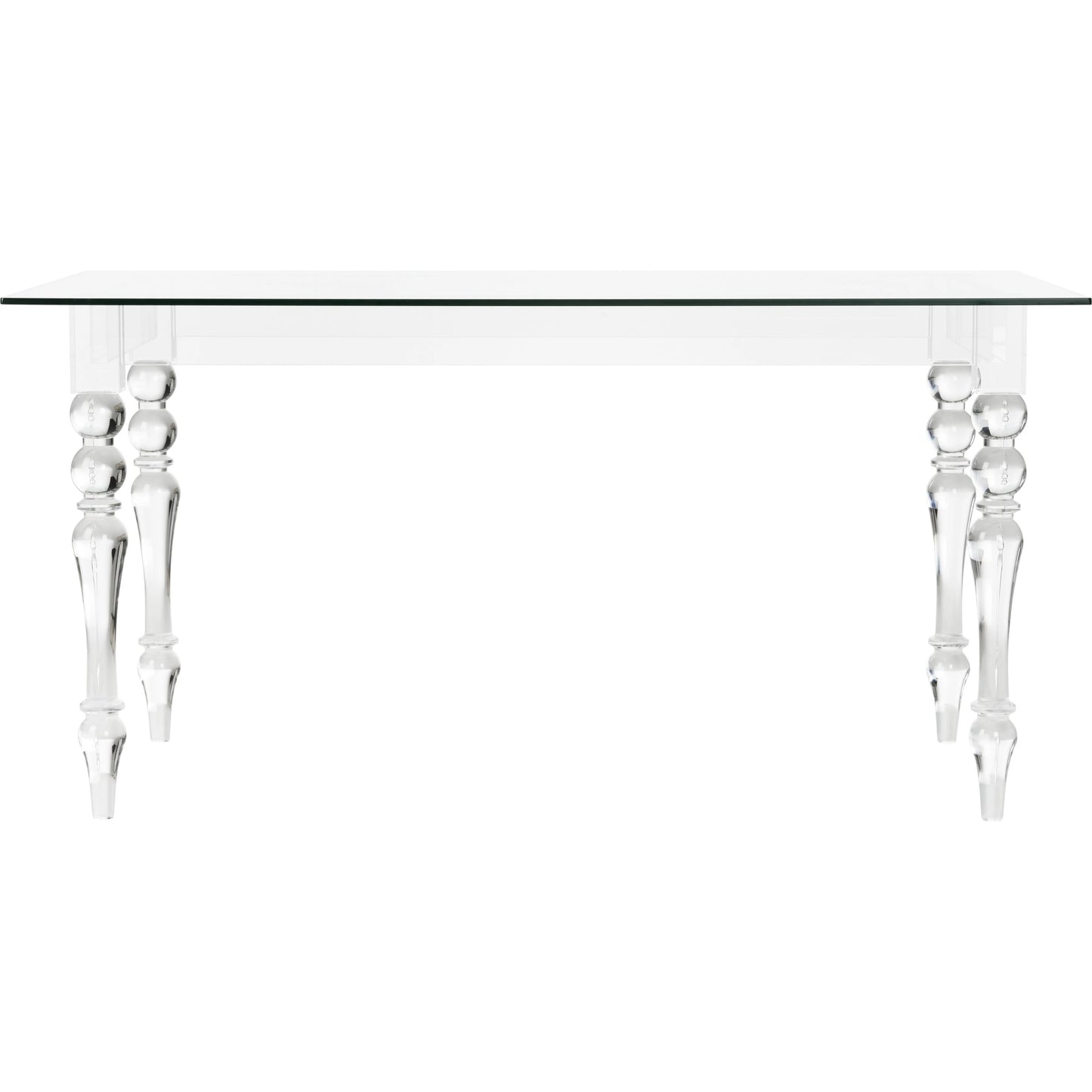 002 SI-2105685 | Additional Silo | Violet Desk/Dining Table by Chelsea House in clear, plain, tempered. Made from acrylic in a modern style.