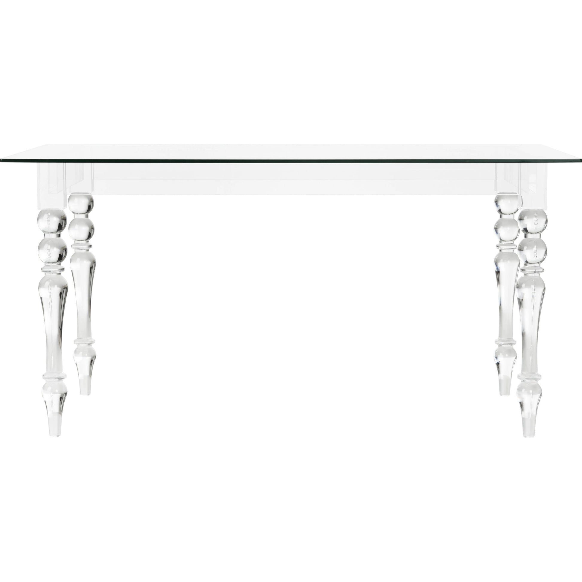 Violet Desk/Dining Table by Chelsea House in clear, plain, tempered. Made from acrylic in a modern style.