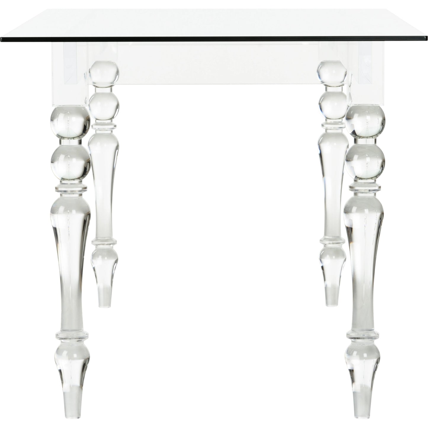 003 SI-2105685 | Additional Silo | Violet Desk/Dining Table by Chelsea House in clear, plain, tempered. Made from acrylic in a modern style.