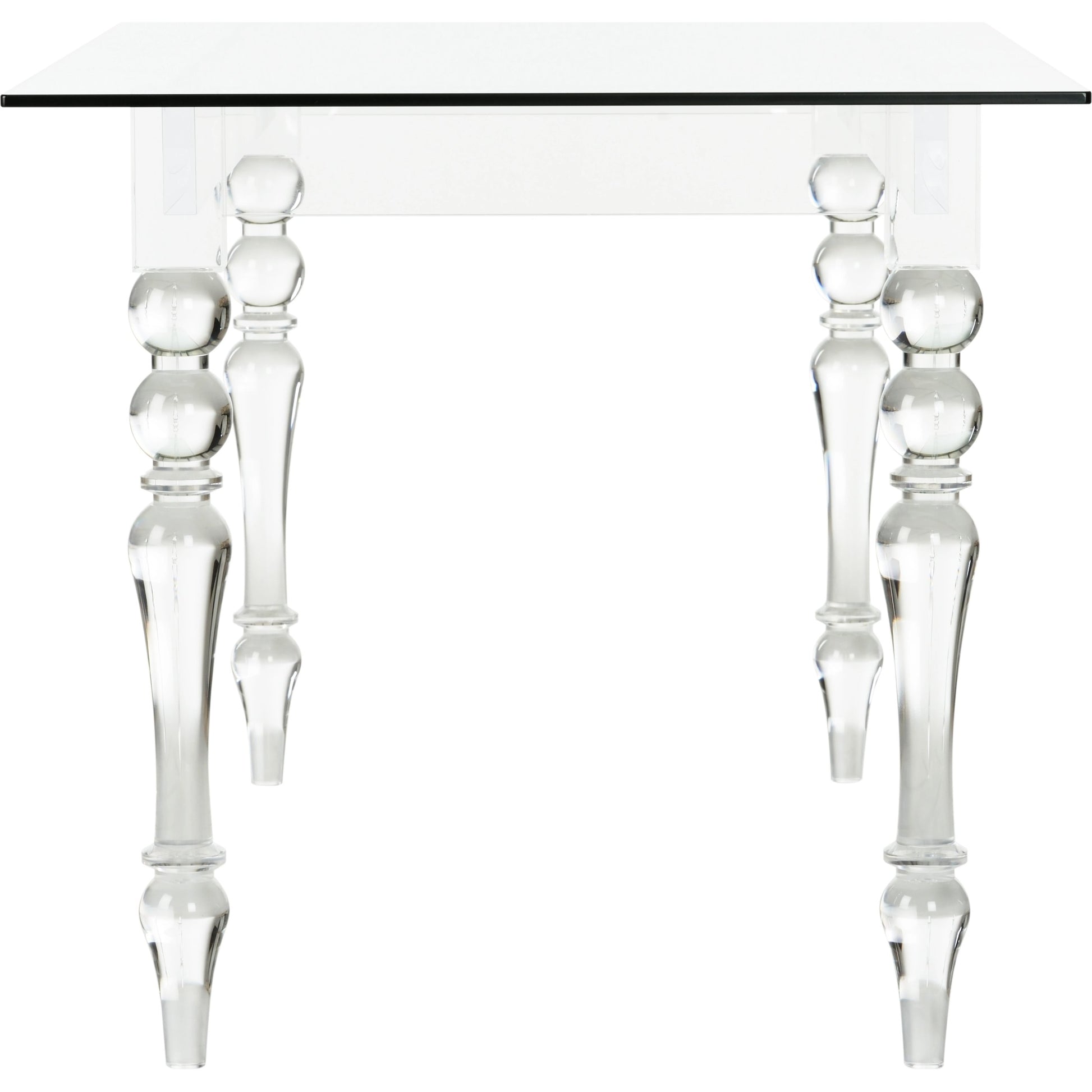 Violet Desk/Dining Table by Chelsea House in clear, plain, tempered. Made from acrylic in a modern style.