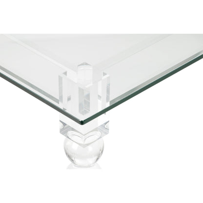 Violet Desk/Dining Table by Chelsea House in clear, plain, tempered. Made from acrylic in a modern style.