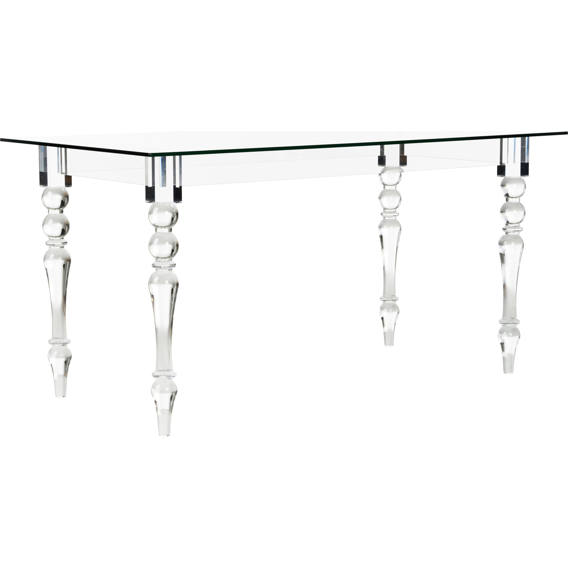 Violet Desk/Dining Table by Chelsea House in clear, plain, tempered. Made from acrylic in a modern style.