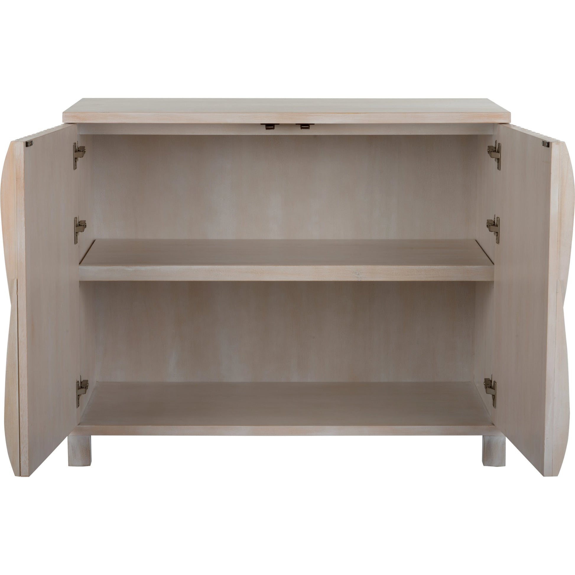 Trujillo Cabinet by Chelsea House in white. Made from wood in a modern style.
