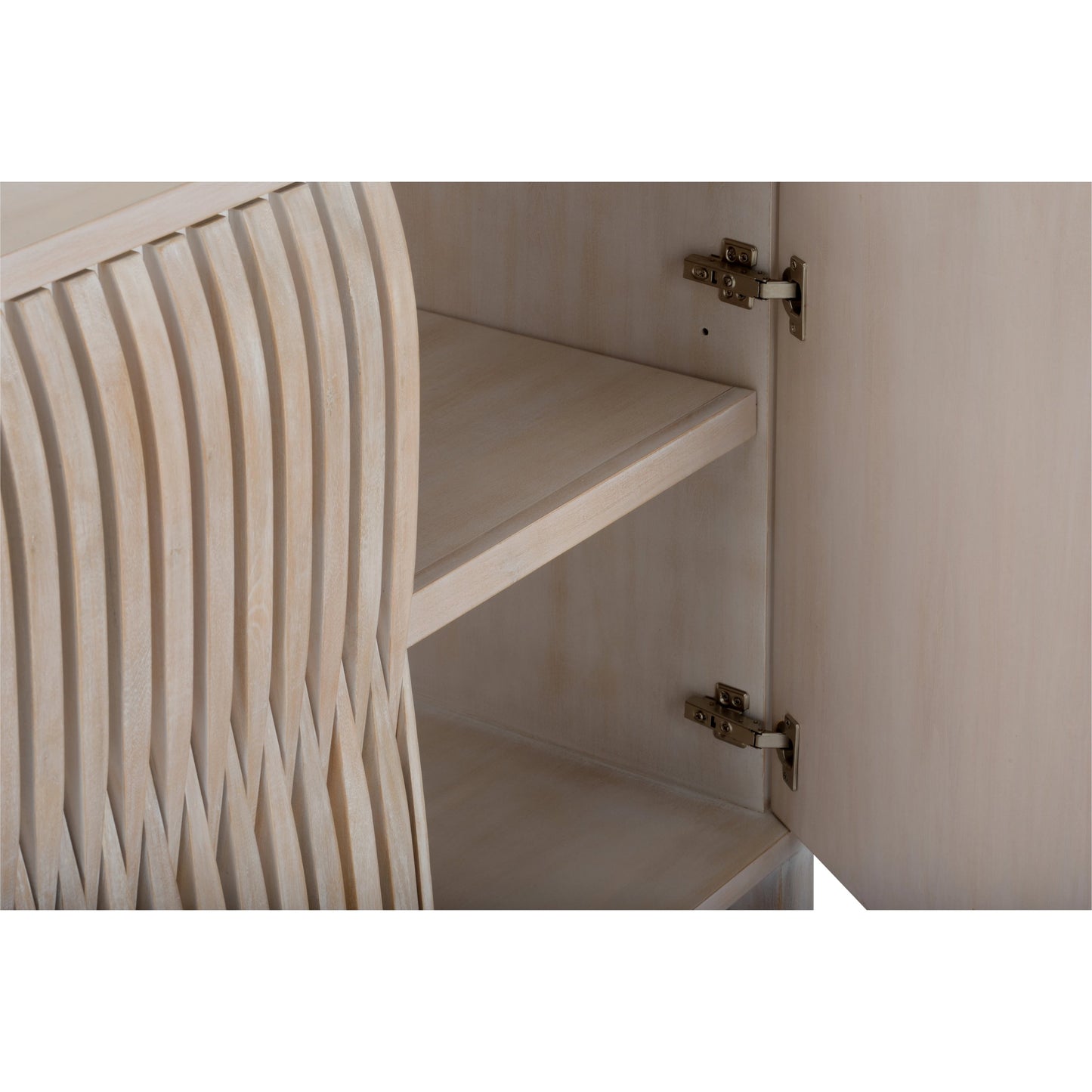 005 SI-2105714 | Closeup | Trujillo Cabinet by Chelsea House in white. Made from wood in a modern style.