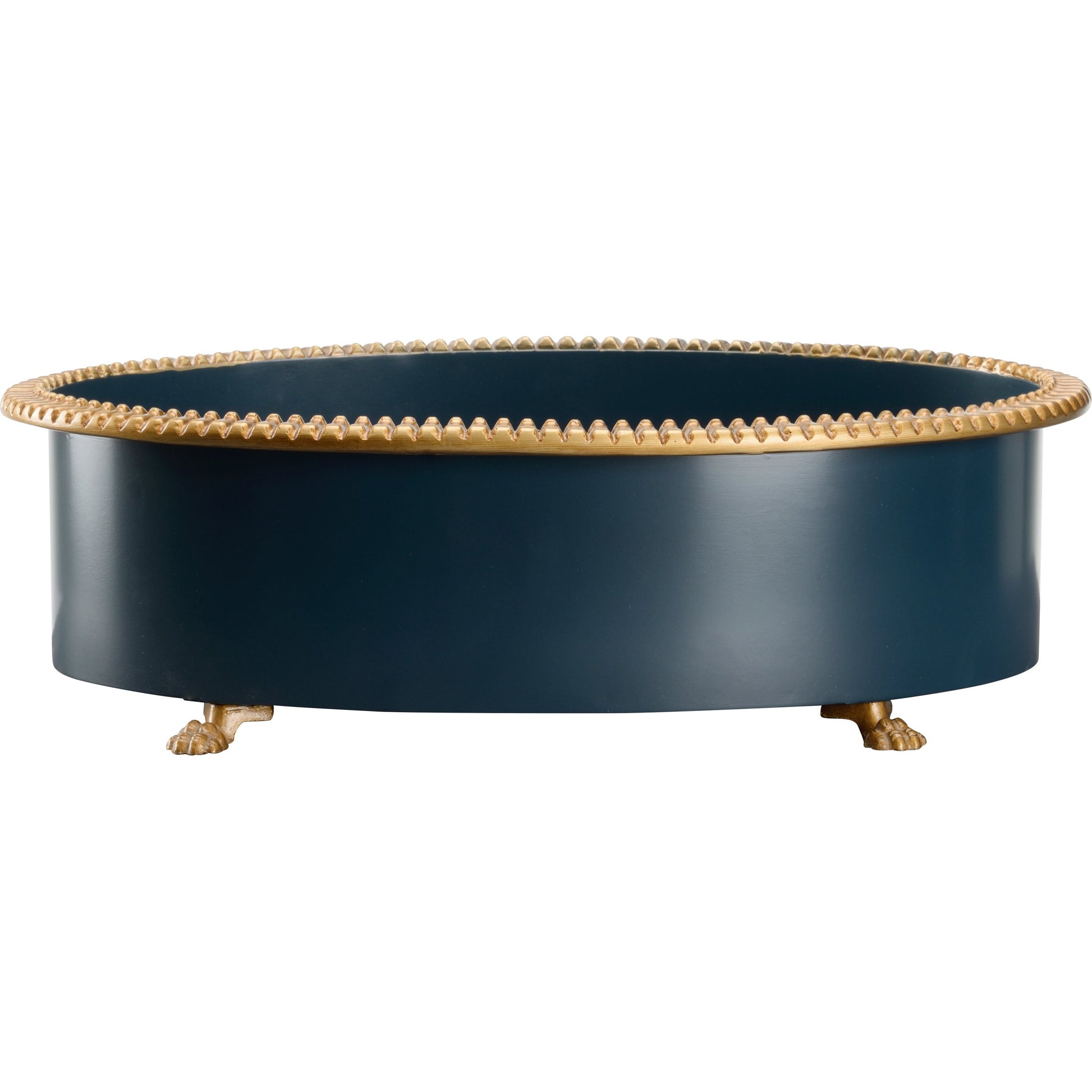 Pie Crust Cachepot by Chelsea House in orange. Made from metal composite in a modern style.
