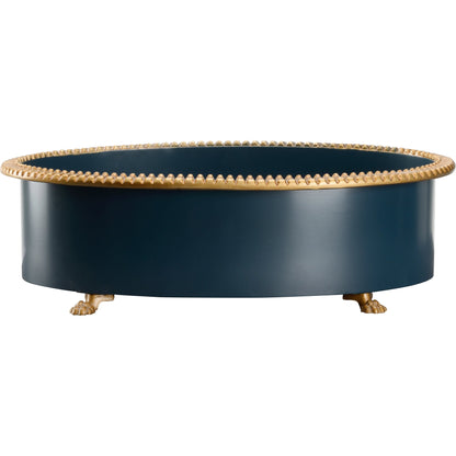 Pie Crust Cachepot by Chelsea House in orange. Made from metal composite in a modern style.