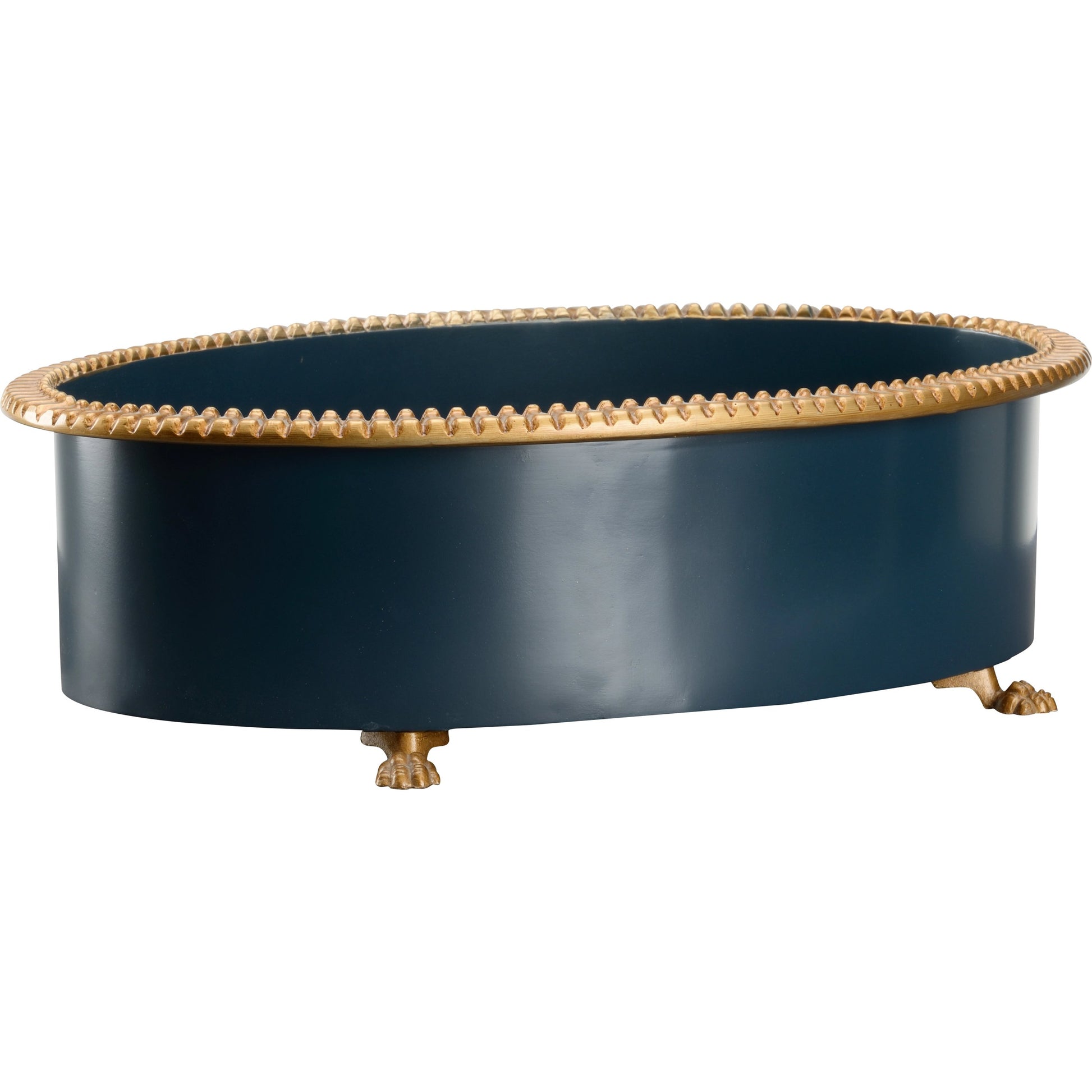 Pie Crust Cachepot by Chelsea House in orange. Made from metal composite in a modern style.