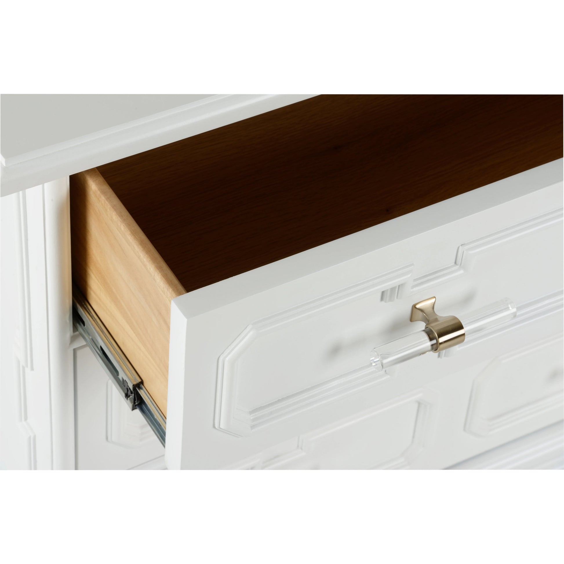 River Street Chest by Chelsea House in white. Made from wood in a traditional style.