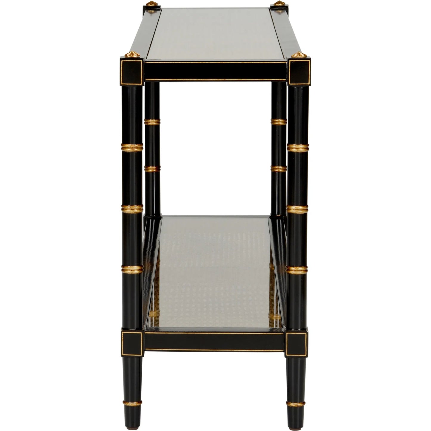 011 SI-2105760 | Additional Silo | Conner Cane Console by Chelsea House. Made from poplar caned panels, glass top in a coastal style.