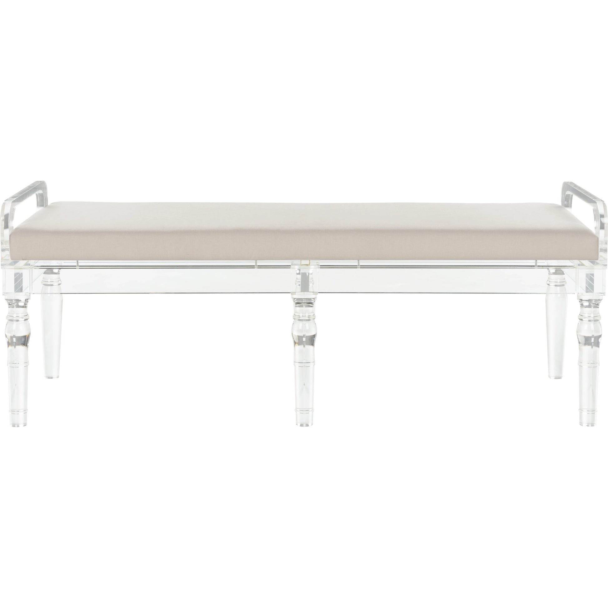 Masters Bench by Chelsea House in clear, natural. Made from acrylic/muslin in a modern style.