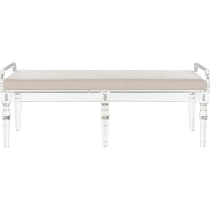 Masters Bench by Chelsea House in clear, natural. Made from acrylic/muslin in a modern style.