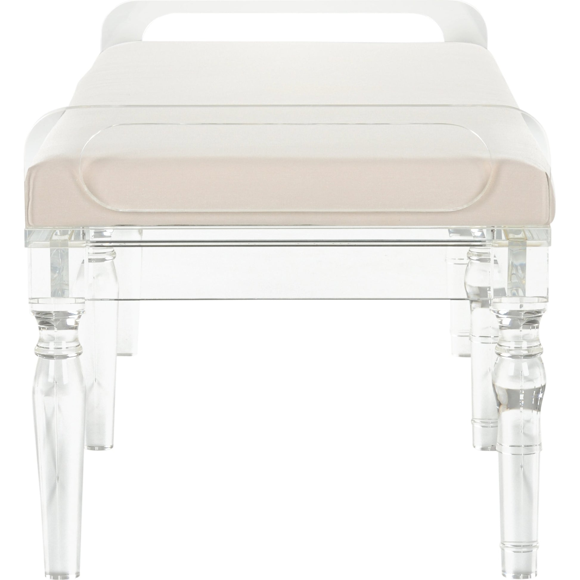 Masters Bench by Chelsea House in clear, natural. Made from acrylic/muslin in a modern style.