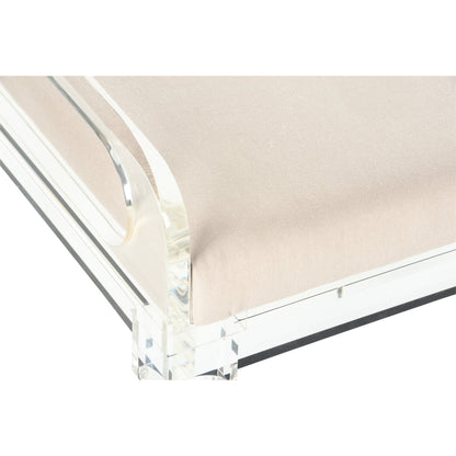 Masters Bench by Chelsea House in clear, natural. Made from acrylic/muslin in a modern style.