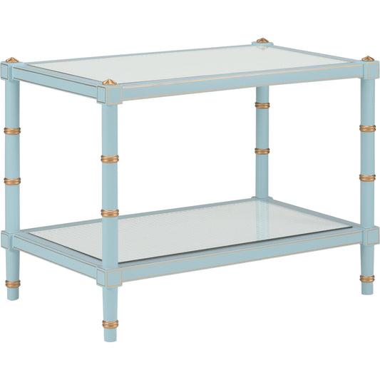 Conner Cane Cocktail Table by Chelsea House. Made from poplar caned panels, glass top in a transitional style.