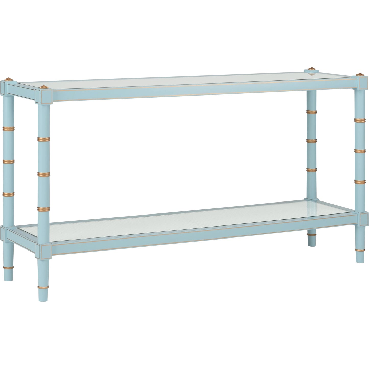 013 SI-2105761 | Primary Silo | Conner Cane Console by Chelsea House. Made from poplar caned panels, glass top in a coastal style.