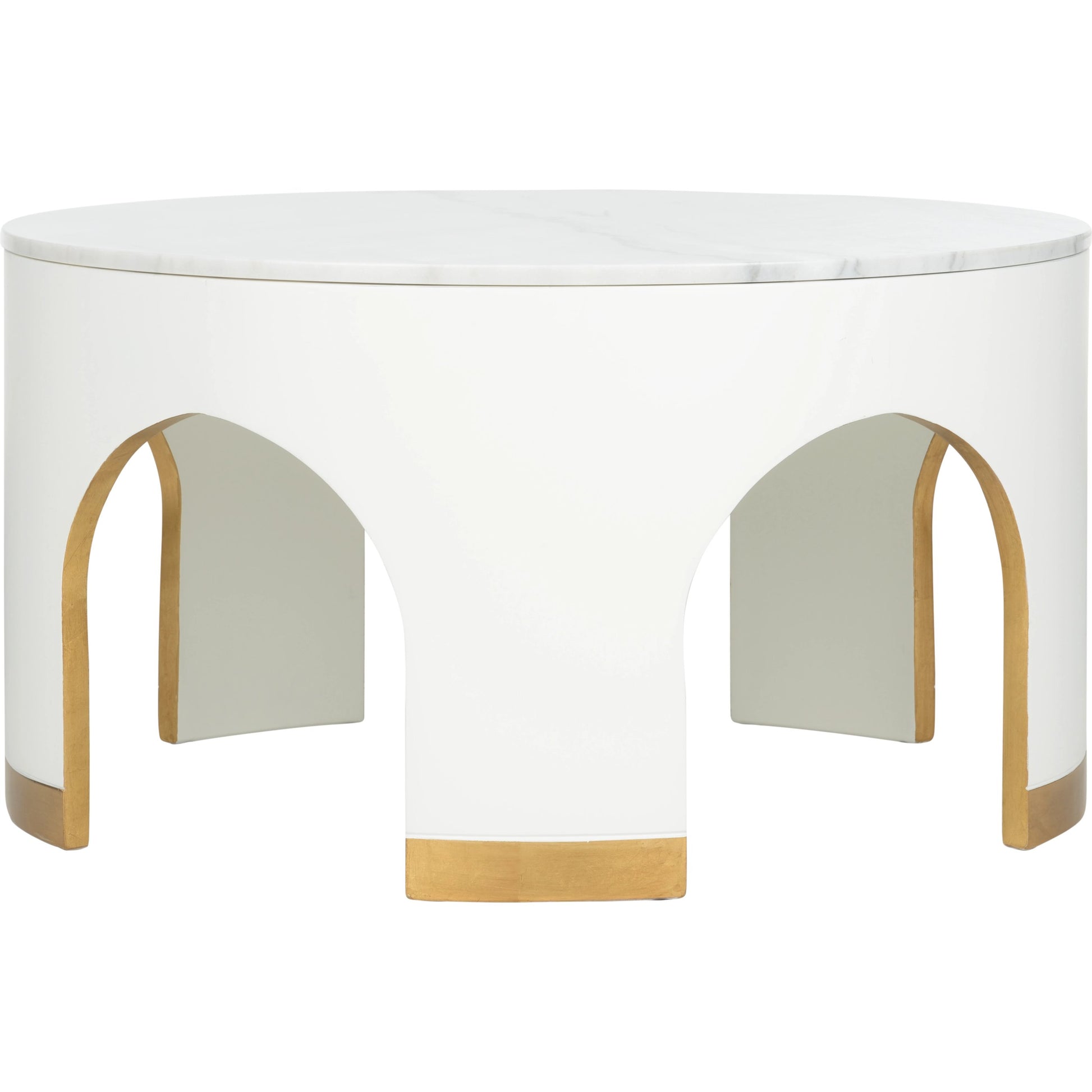 Aqueduct Cocktail Table by Chelsea House in natural white, blue, antique & gold leaf. Made from unique in a modern style.