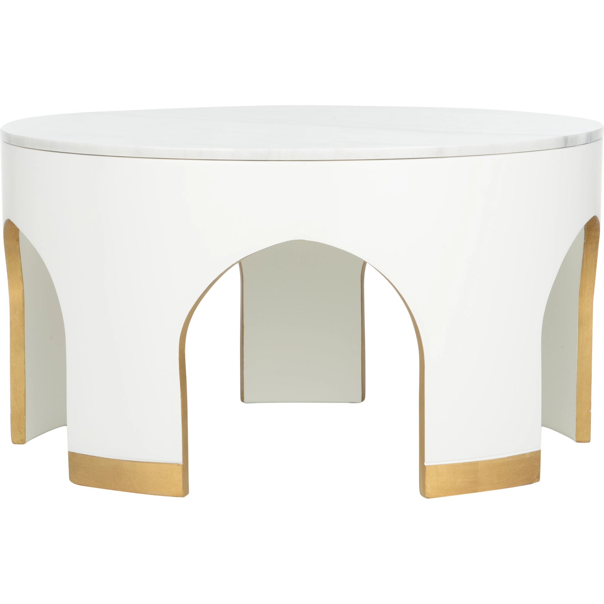 Aqueduct Cocktail Table by Chelsea House in natural white, blue, antique & gold leaf. Made from unique in a modern style.
