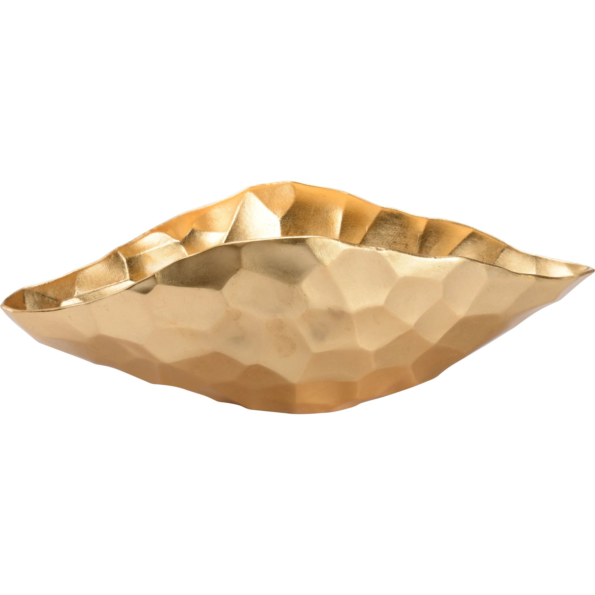 Gold Oval Geometric Bowl by Chelsea House in gold. Made from unique in a unique style.