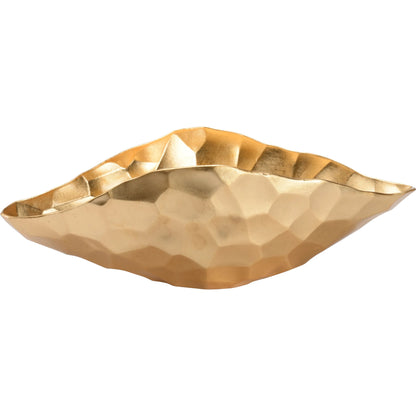 Gold Oval Geometric Bowl by Chelsea House in gold. Made from unique in a unique style.