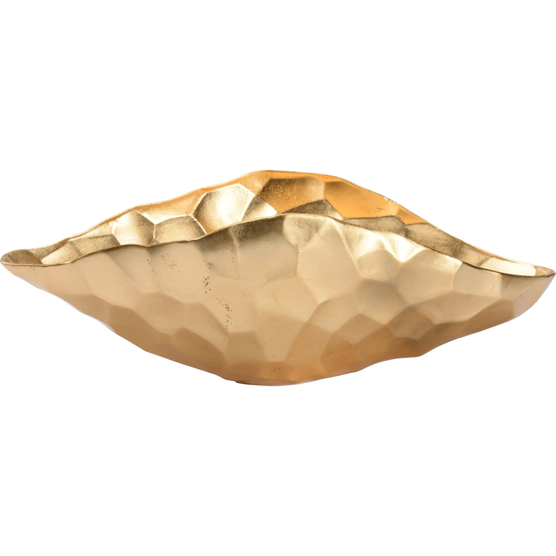 Gold Oval Geometric Bowl by Chelsea House in gold. Made from unique in a unique style.