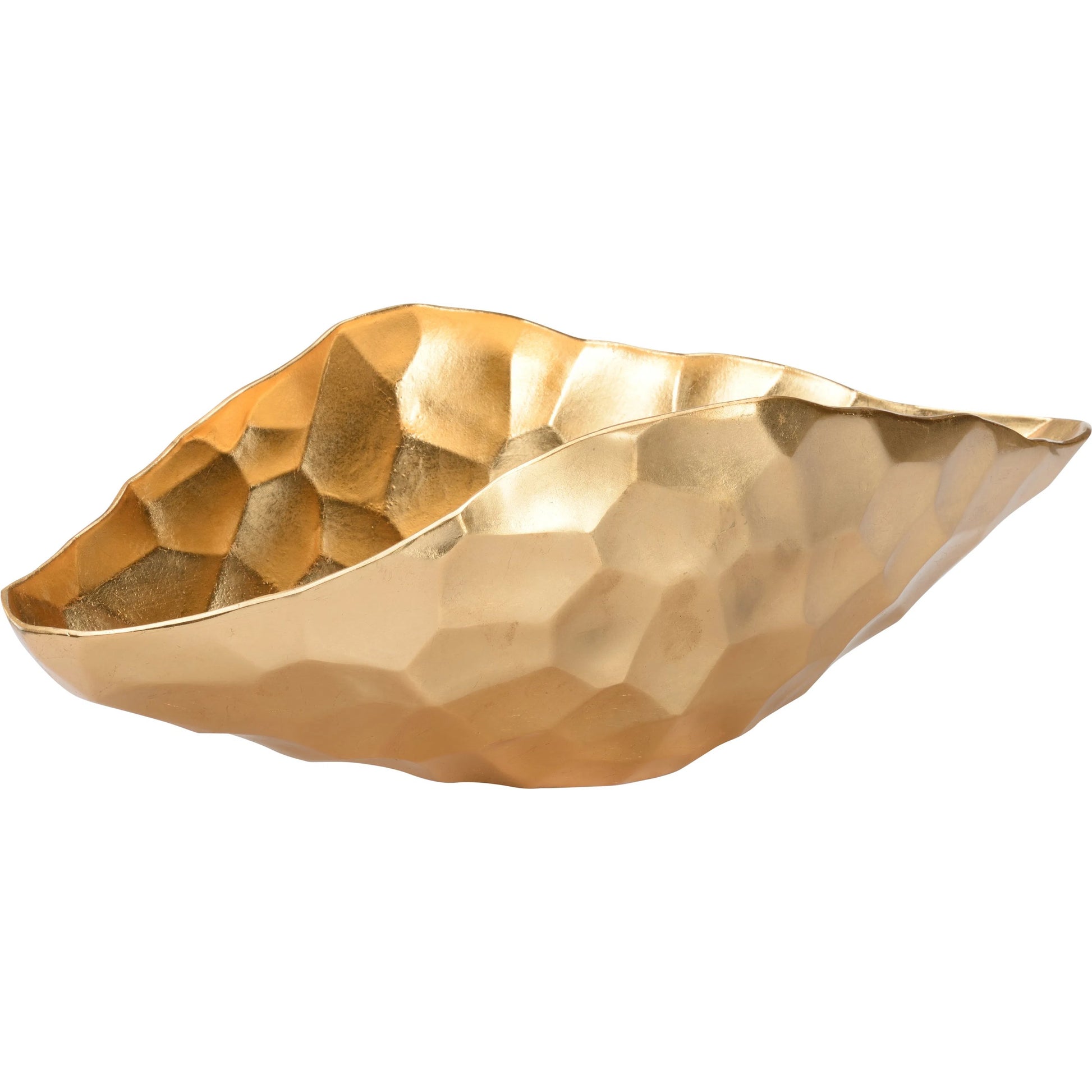 Gold Oval Geometric Bowl by Chelsea House in gold. Made from unique in a unique style.