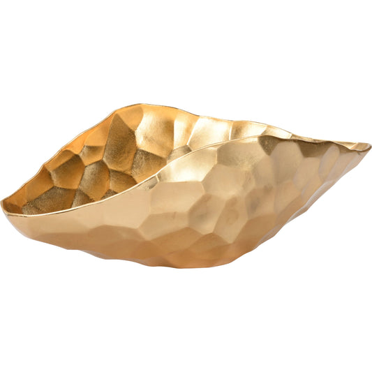 Gold Oval Geometric Bowl by Chelsea House in gold. Made from unique in a unique style.