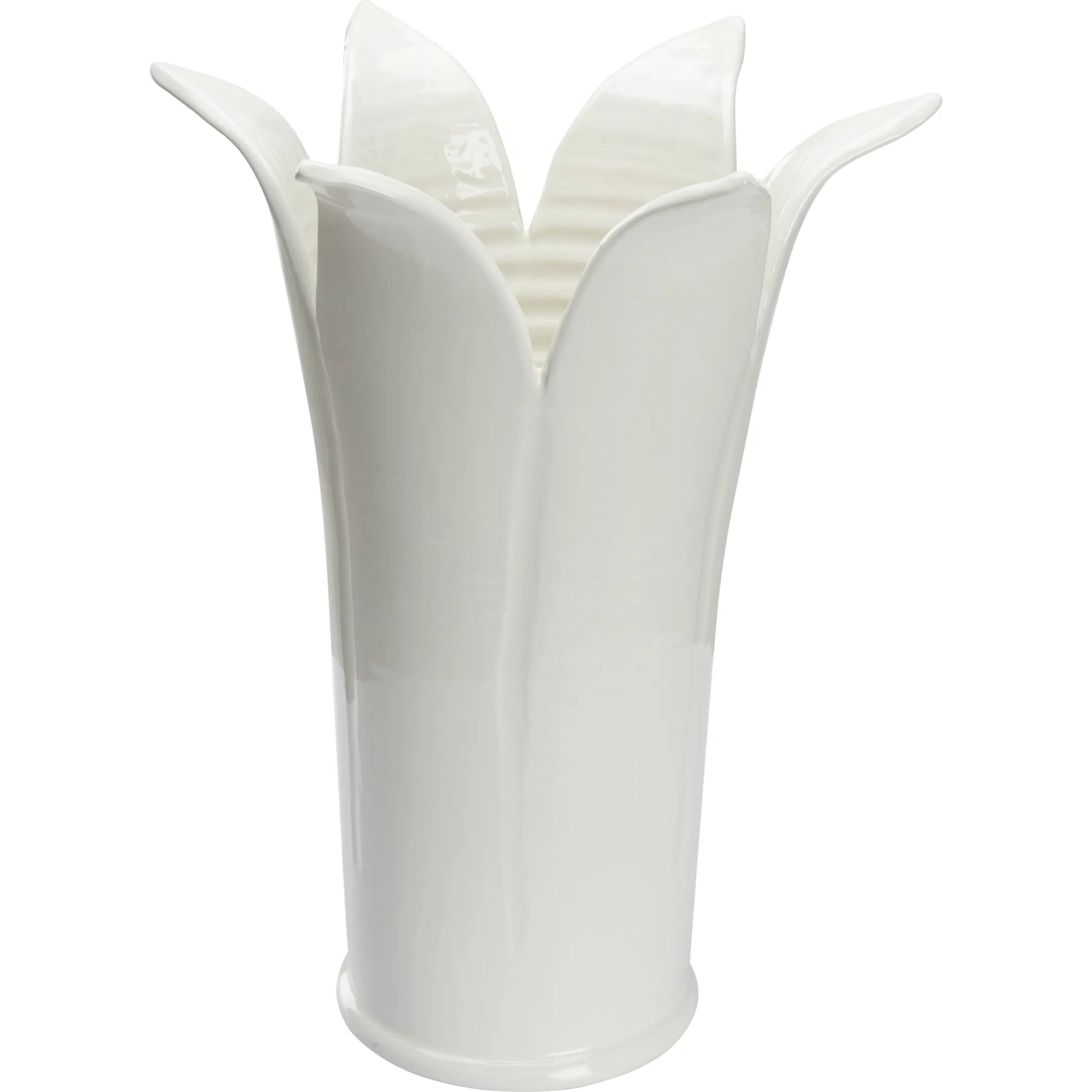 Lily Flowered Umbrella Stand by Chelsea House in cream glaze. Made from unique in a transitional style.