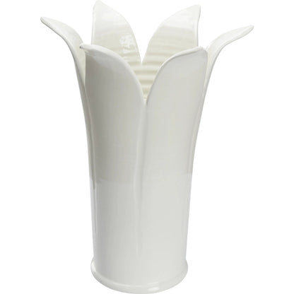 Lily Flowered Umbrella Stand by Chelsea House in cream glaze. Made from unique in a transitional style.