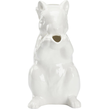 Squirrel Pitcher by Chelsea House in white glaze. Made from unique in a cottage & farmhouse style.