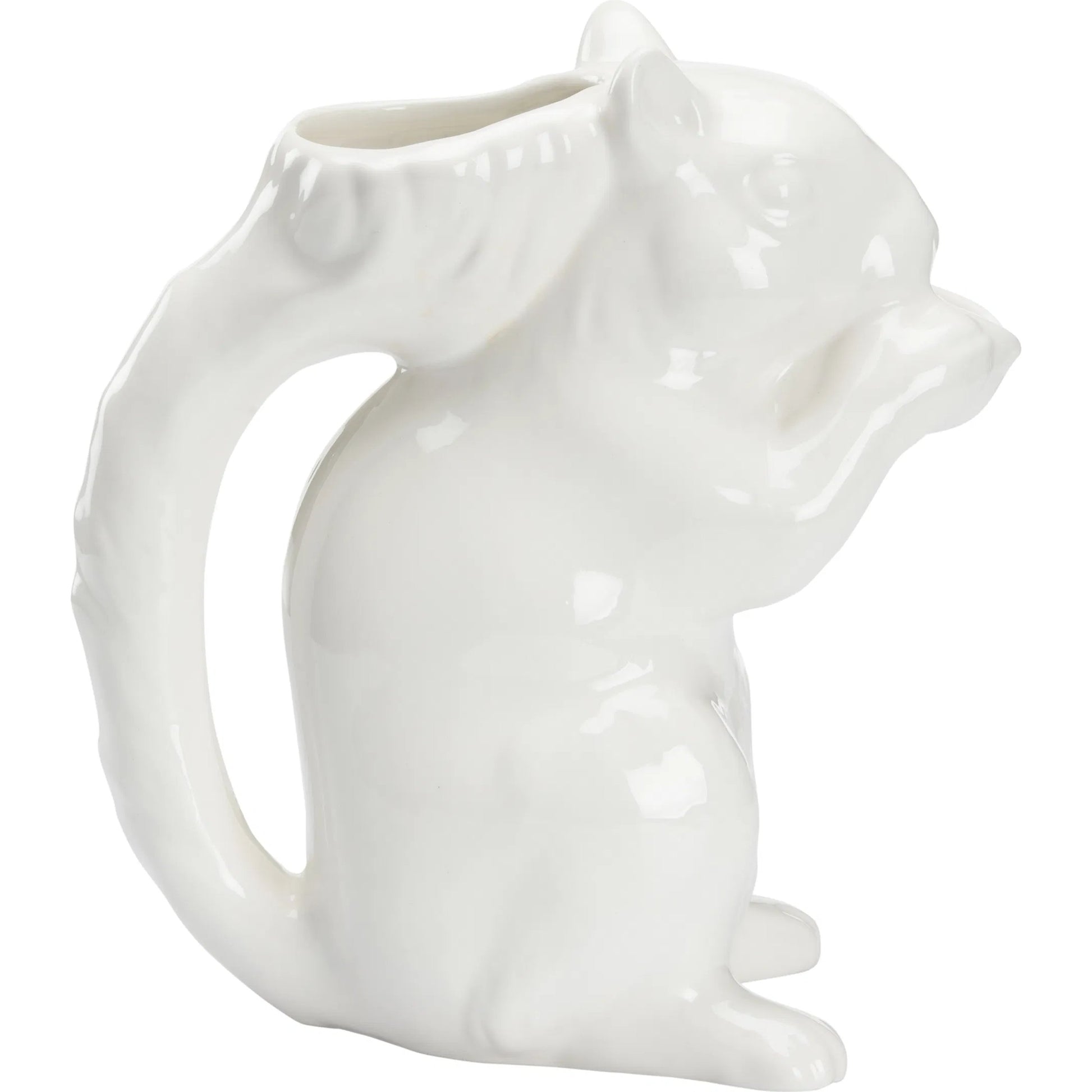 Squirrel Pitcher by Chelsea House in white glaze. Made from unique in a cottage & farmhouse style.