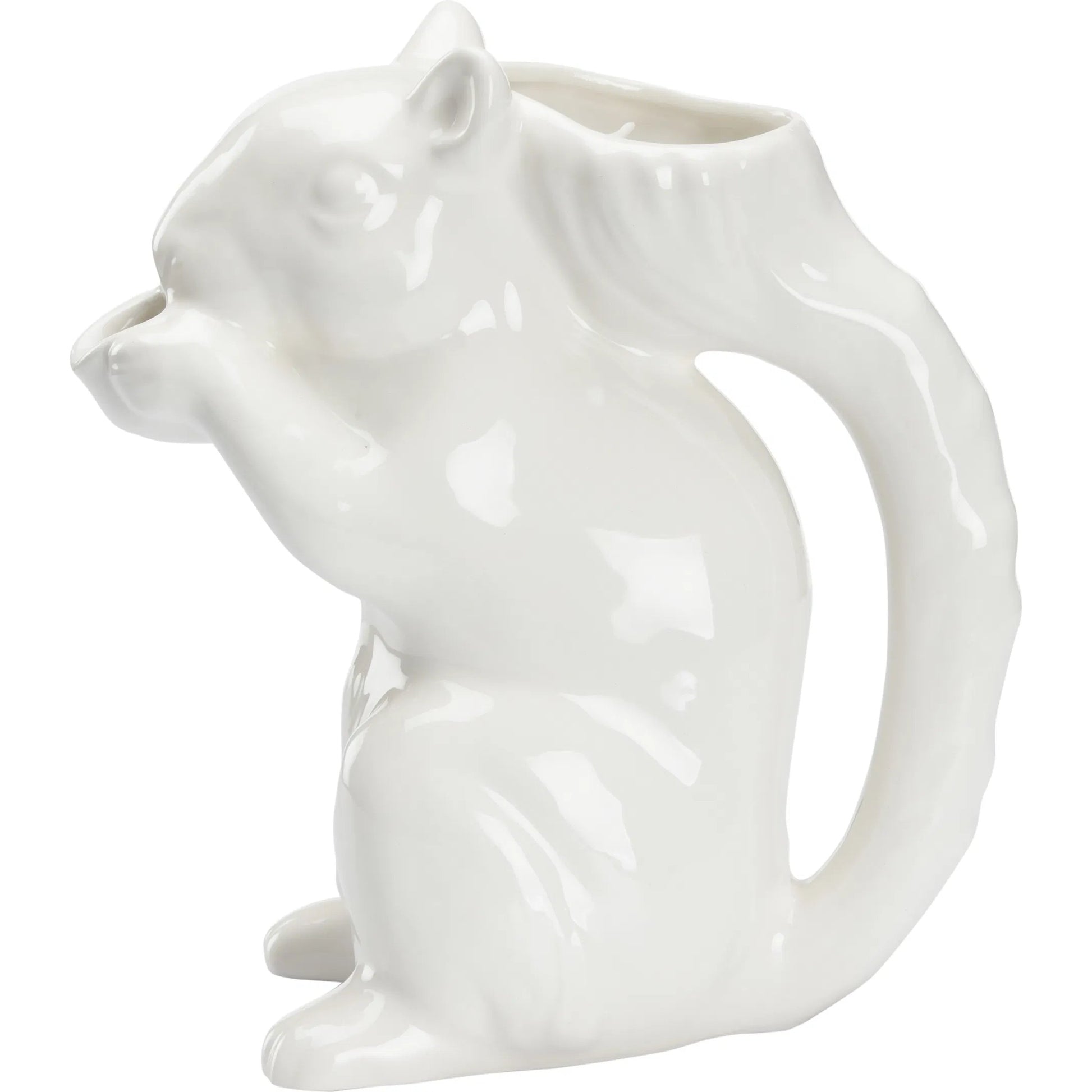 Squirrel Pitcher by Chelsea House in white glaze. Made from unique in a cottage & farmhouse style.
