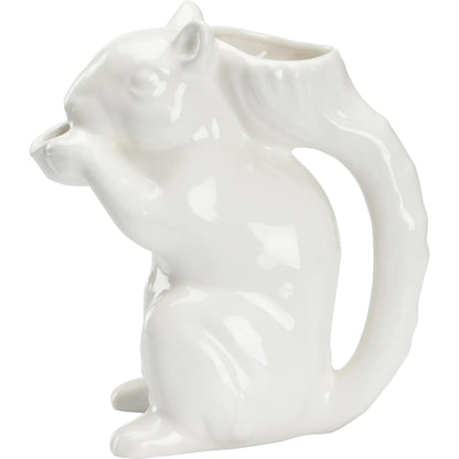 Squirrel Pitcher by Chelsea House in white glaze. Made from unique in a cottage & farmhouse style.