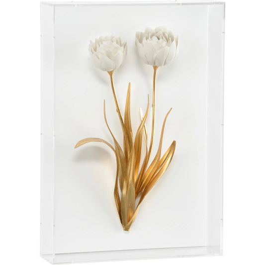 Porcelain Flowers - C by Chelsea House in white, gold. Made from unique in a unique style.