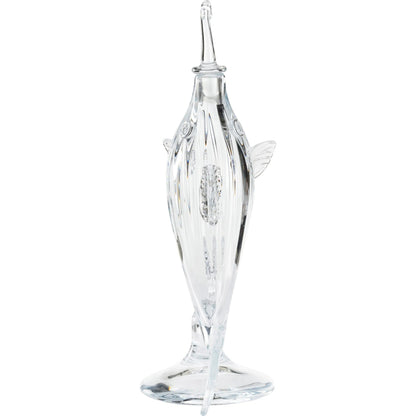 Hand Blown Fish Decanter by Chelsea House in clear. Made from unique in a coastal style.