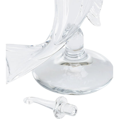 Hand Blown Fish Decanter by Chelsea House in clear. Made from unique in a coastal style.