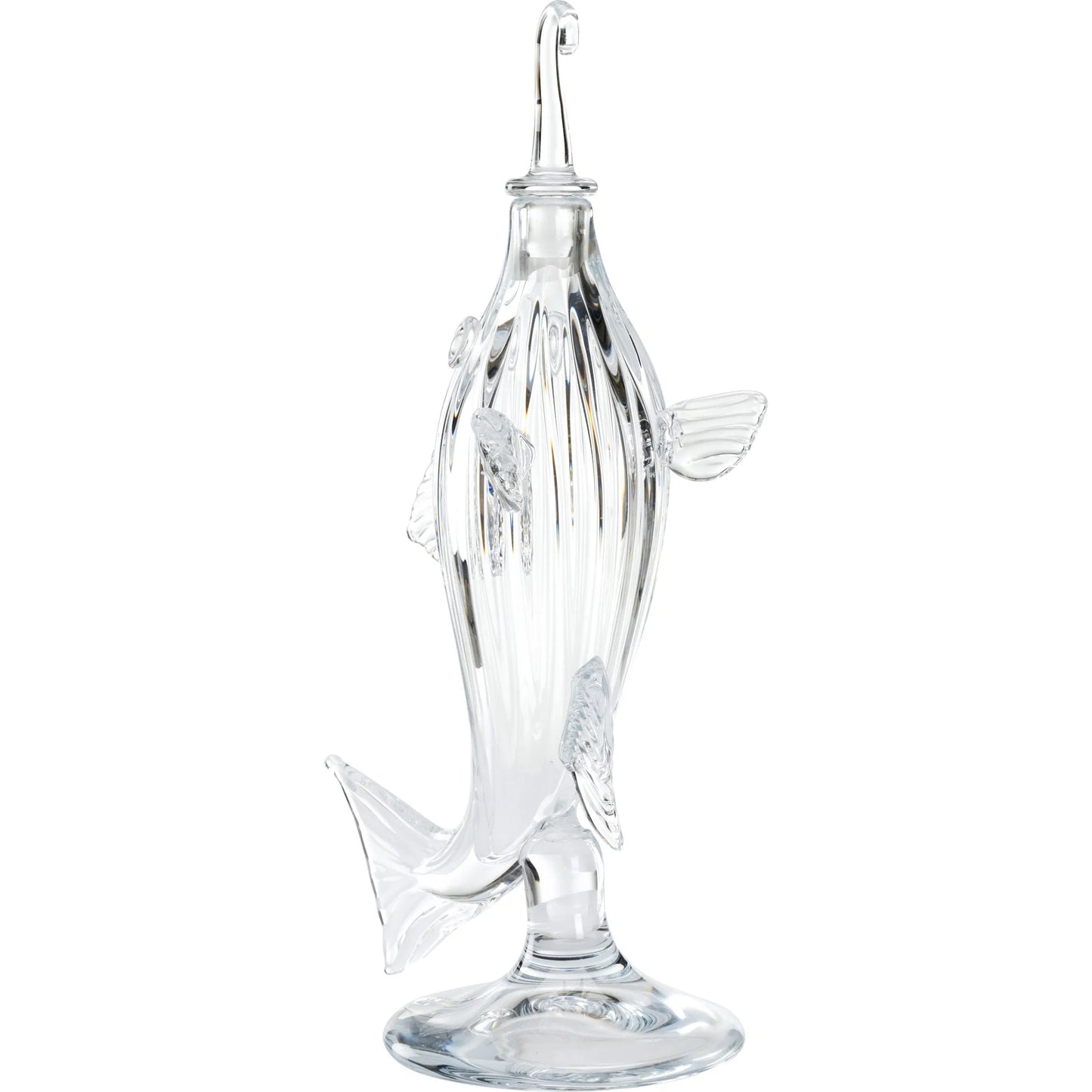 004 SI-2105831 | Additional Silo | Hand Blown Fish Decanter by Chelsea House in clear. Made from unique in a coastal style.