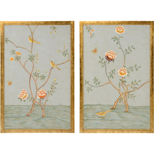 Chinese Panels (Set of 2) by Chelsea House. Made from fretwork with gold finish in a eclectic & global style.