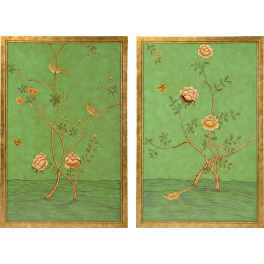 Chinese Panels (Set of 2) by Chelsea House. Made from fretwork with gold finish in a eclectic & global style.