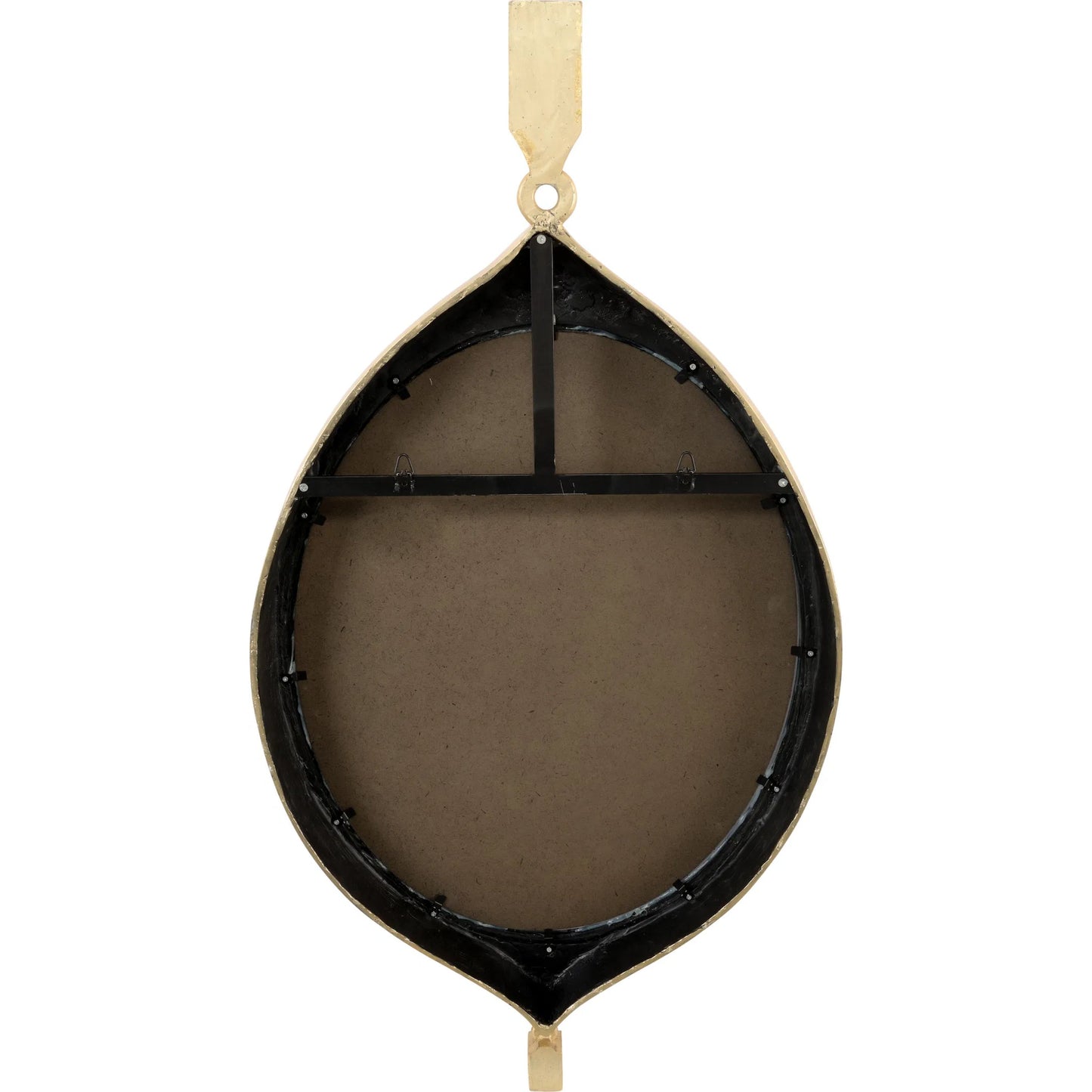 002 SI-2105872 | Additional Silo | Cabochon Pendant Mirror by Chelsea House in matte black, gold leaf, beveled. Made from unique in a modern style.