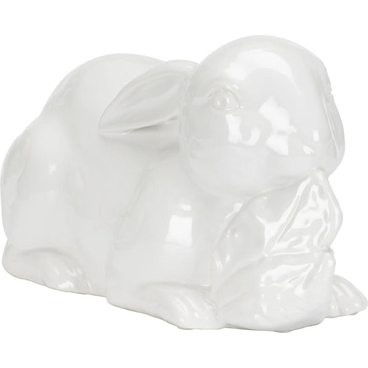 Staffordshire Rabbit by Chelsea House in white, cream and white glaze. Made from unique in a unique style.