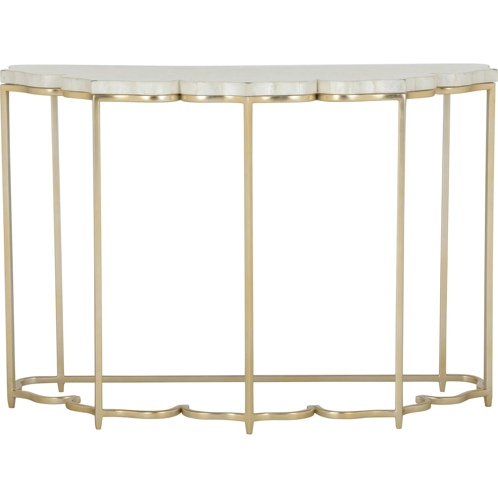 Lotus Flower Console by Chelsea House in gold, natural white. Made from unique in a modern style.