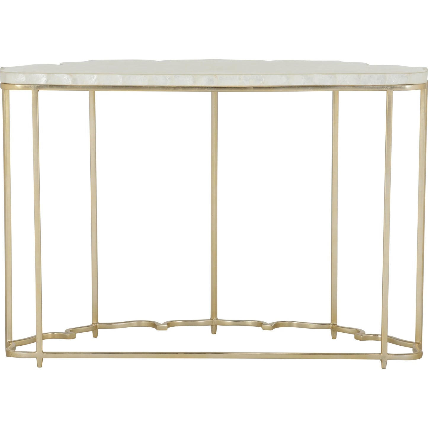 003 SI-2105931 | Additional Silo | Lotus Flower Console by Chelsea House in gold, natural white. Made from unique in a modern style.