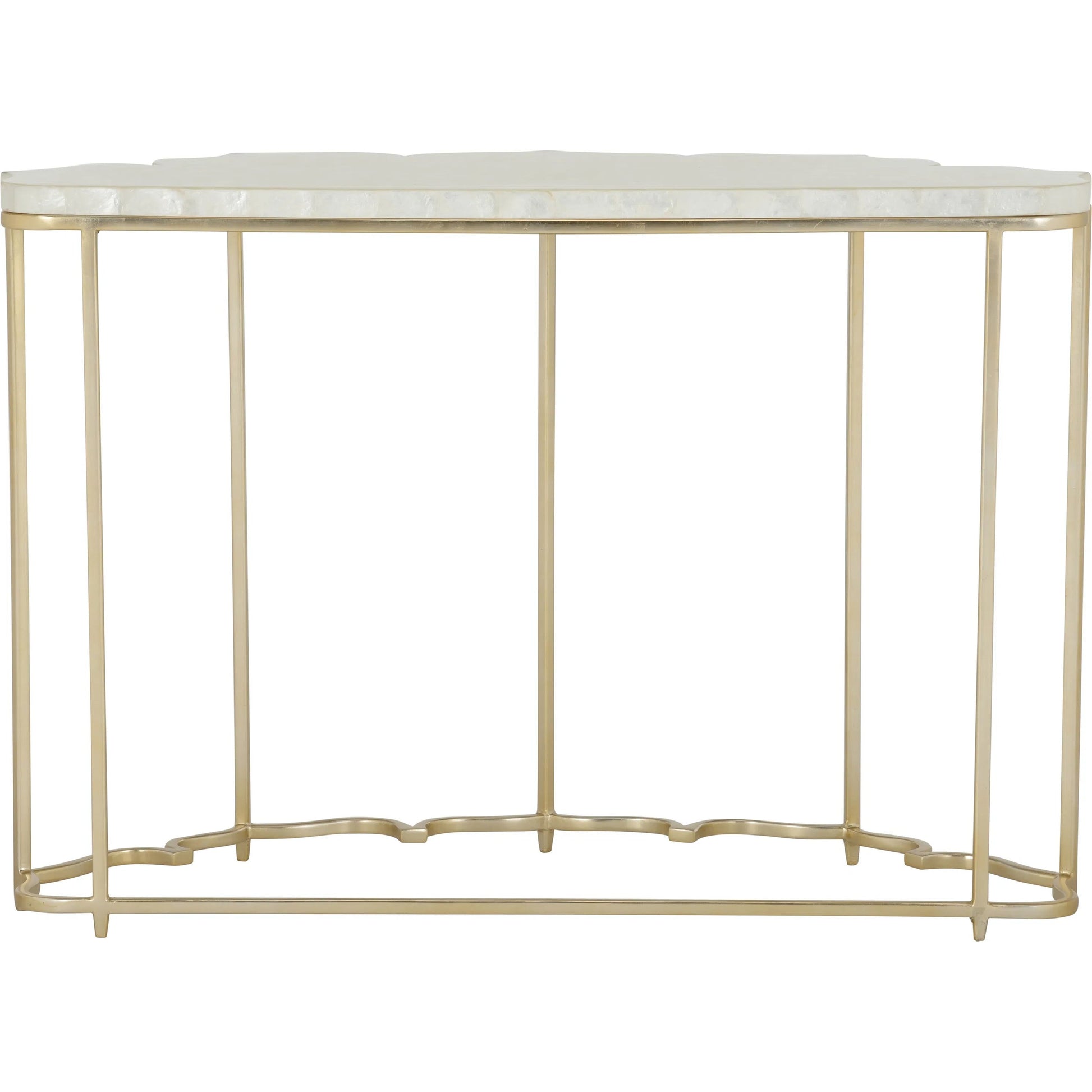 Lotus Flower Console by Chelsea House in gold, natural white. Made from unique in a modern style.