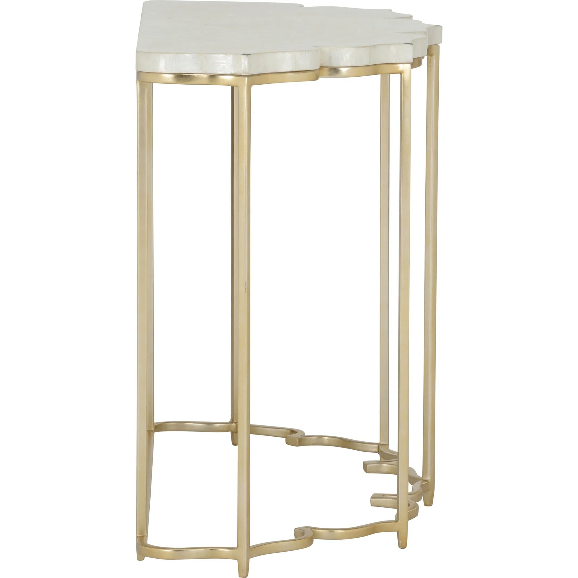 Lotus Flower Console by Chelsea House in gold, natural white. Made from unique in a modern style.