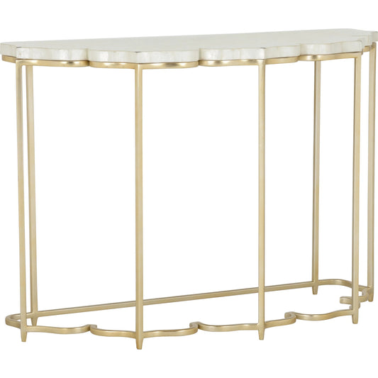 Lotus Flower Console by Chelsea House in gold, white. Made from unique in a unique style.