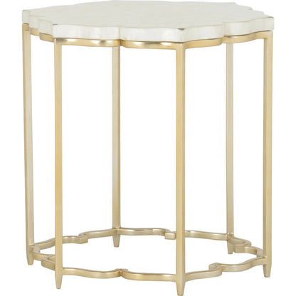 Lotus Flower Side Table by Chelsea House in gold, natural white. Made from unique in a modern style.