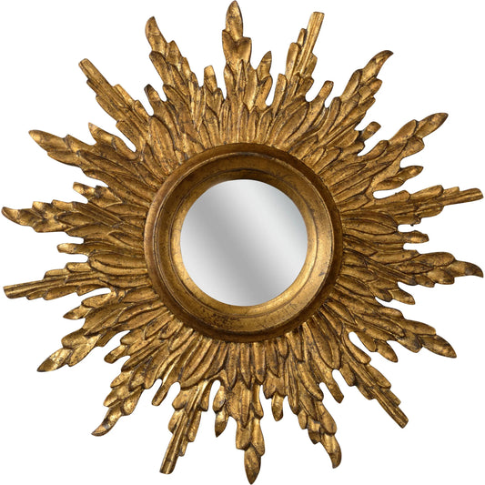 Sunbeam Mirror by Chelsea House in antique gold, clear. Made from unique in a modern style.