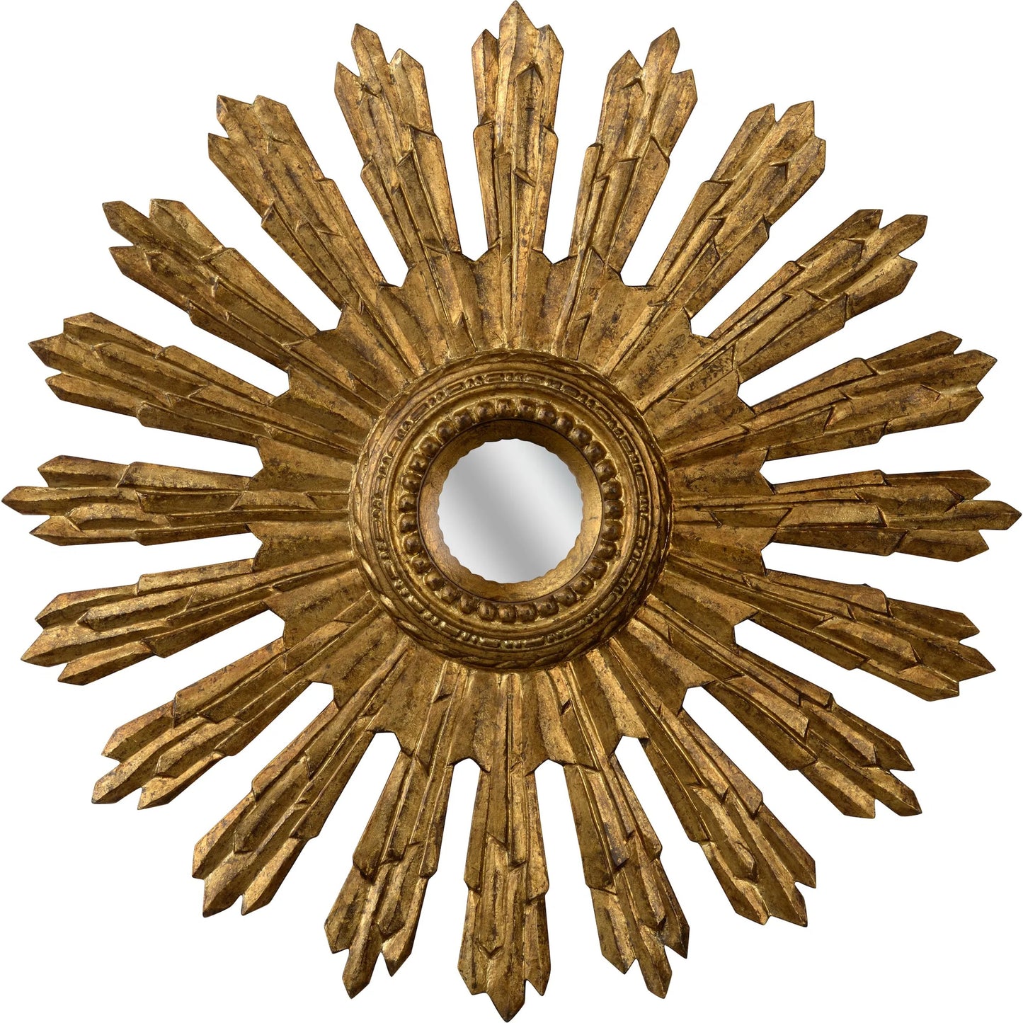 016 SI-2105988 | Primary Silo | Aurora Mirror by Chelsea House in antique gold, convex, clear. Made from unique in a traditional style.