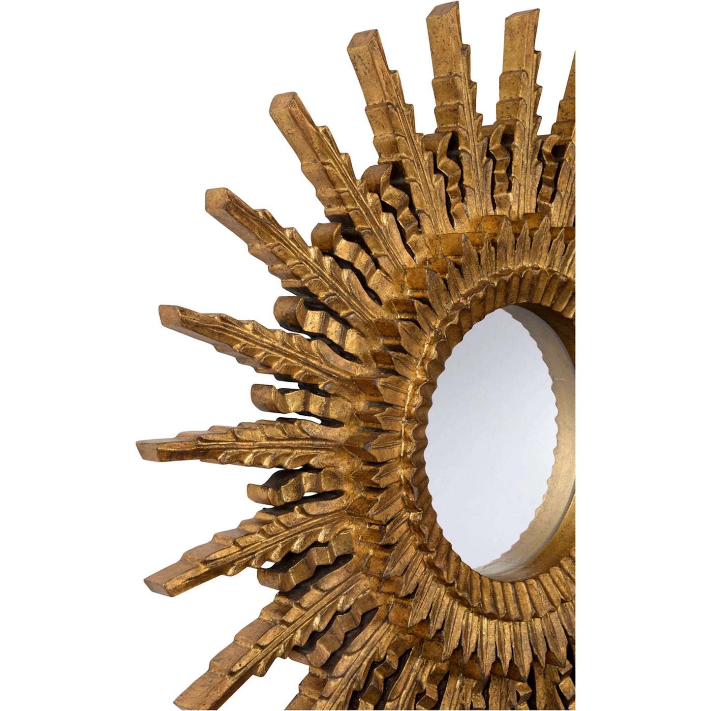 003 SI-2105986 | Closeup | Lumiance Mirror by Chelsea House in antique gold, clear. Made from unique in a traditional style.